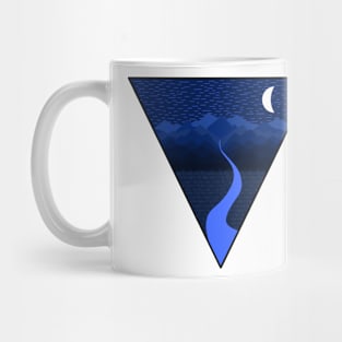 Mountain Adventure at Night Mug